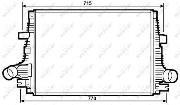 Intercooler, échangeur (Refroidisseur d'air) NRF B.V. ref. 30284