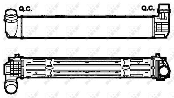 Intercooler, échangeur (Refroidisseur d'air) NRF B.V. ref. 30287