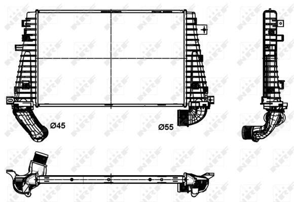 Intercooler, échangeur (Refroidisseur d'air) NRF B.V. ref. 30300