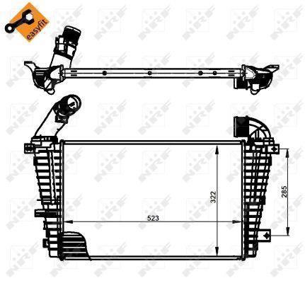 Intercooler, échangeur (Refroidisseur d'air) NRF B.V. ref. 30302