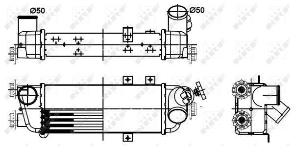 Intercooler, échangeur (Refroidisseur d'air) NRF B.V. ref. 30305