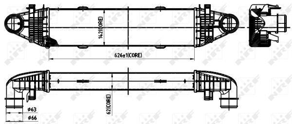 Intercooler, échangeur (Refroidisseur d'air) NRF B.V. 30315