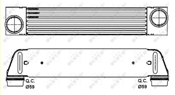 Intercooler, échangeur (Refroidisseur d'air) NRF B.V. ref. 30317