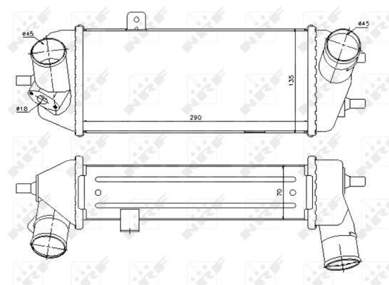 Radiador de admisión, intercooler NRF B.V. ref. 30327