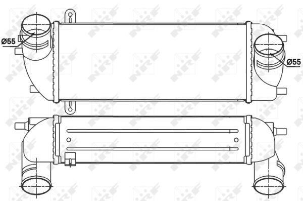 Intercooler, échangeur (Refroidisseur d'air) NRF B.V. ref. 30338