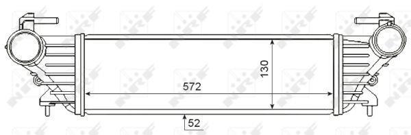 Intercooler, échangeur (Refroidisseur d'air) NRF B.V. ref. 30340