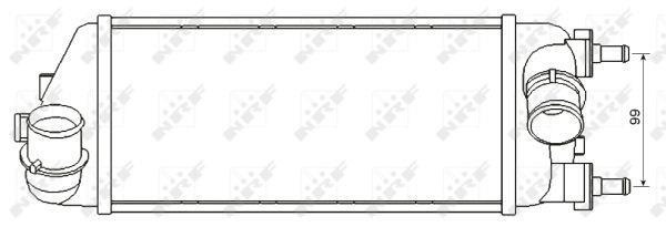Intercooler, échangeur (Refroidisseur d'air) NRF B.V. ref. 30341