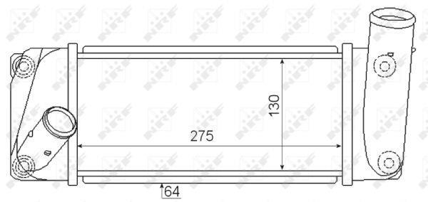 Intercooler, échangeur (Refroidisseur d'air) NRF B.V. ref. 30347