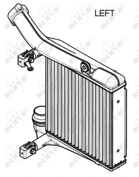 Intercooler, échangeur (Refroidisseur d'air) NRF B.V. ref. 30349