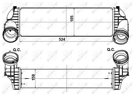 Radiador de admisión, intercooler NRF B.V. ref. 30359