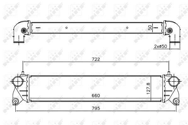 Radiador de admisión, intercooler NRF B.V. ref. 30369
