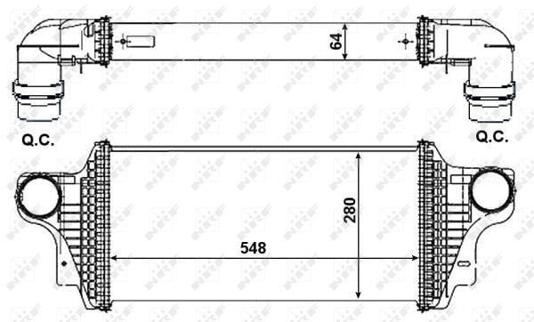 Radiador de admisión, intercooler NRF B.V. ref. 30370