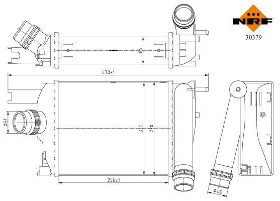 Radiador de admisión, intercooler NRF B.V. ref. 30379