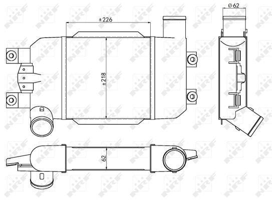 Radiador de admisión, intercooler NRF B.V. ref. 30383
