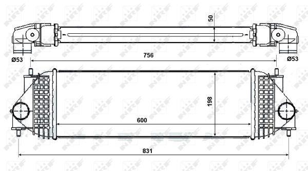 Radiador de admisión, intercooler NRF B.V. ref. 30393