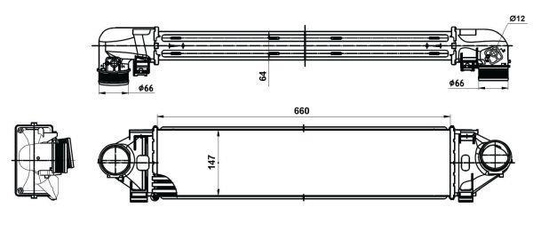 Radiador de admisión, intercooler NRF B.V. ref. 30394