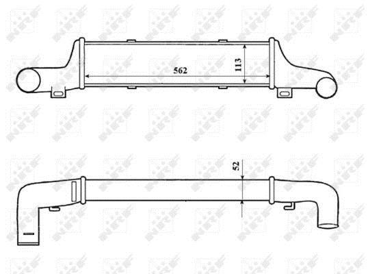 Intercooler, échangeur (Refroidisseur d'air) NRF B.V. ref. 30419