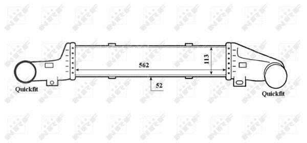 Radiador de admisión, intercooler NRF B.V. ref. 30420
