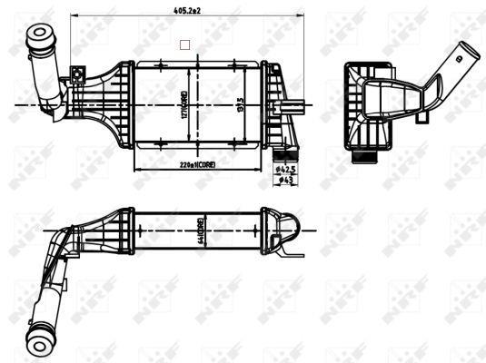 Radiador de admisión, intercooler NRF B.V. ref. 30427