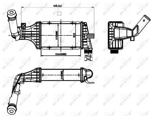 Intercooler, échangeur (Refroidisseur d'air) NRF B.V. ref. 30428