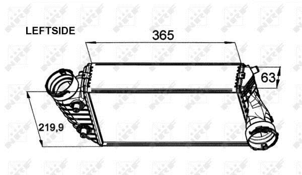 Radiador de admisión, intercooler NRF B.V. ref. 30442