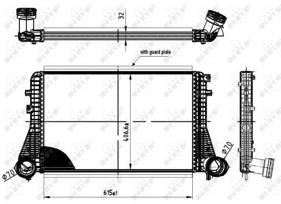 Radiador de admisión, intercooler NRF B.V. ref. 30454