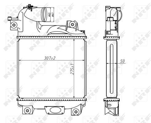 Radiador de admisión, intercooler NRF B.V. ref. 30455