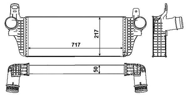 Radiador de admisión, intercooler NRF B.V. ref. 30466