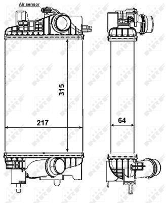 Radiador de admisión, intercooler NRF B.V. ref. 30469
