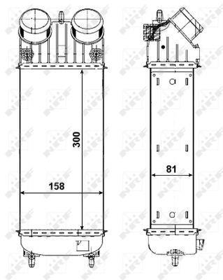 Intercooler, échangeur (Refroidisseur d'air) NRF B.V. ref. 30473