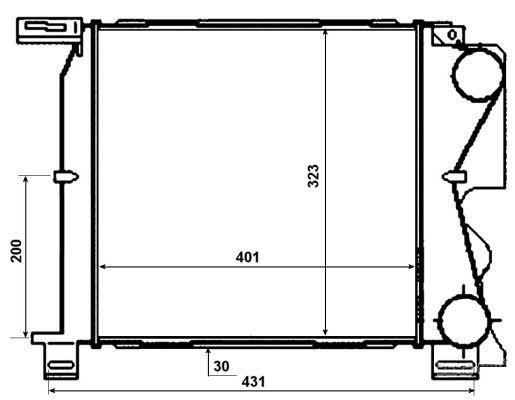 Radiador de admisión, intercooler NRF B.V. ref. 30477