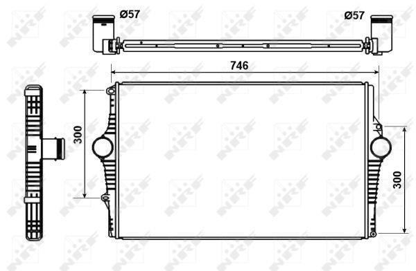 Radiador de admisión, intercooler NRF B.V. ref. 30501