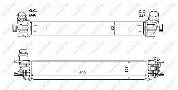 Radiador de admisión, intercooler NRF B.V. ref. 30503