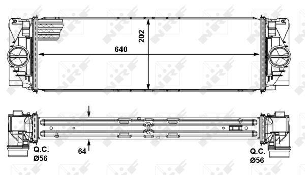 Radiador de admisión, intercooler NRF B.V. ref. 30505