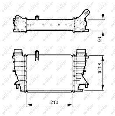 Radiador de admisión, intercooler NRF B.V. ref. 30507
