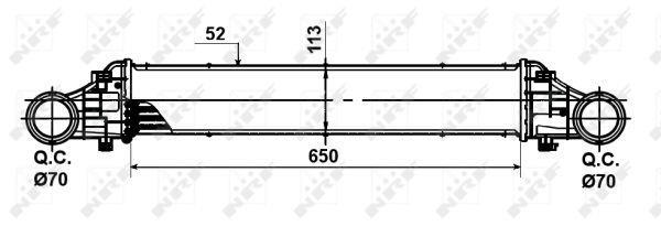 Radiador de admisión, intercooler NRF B.V. ref. 30509