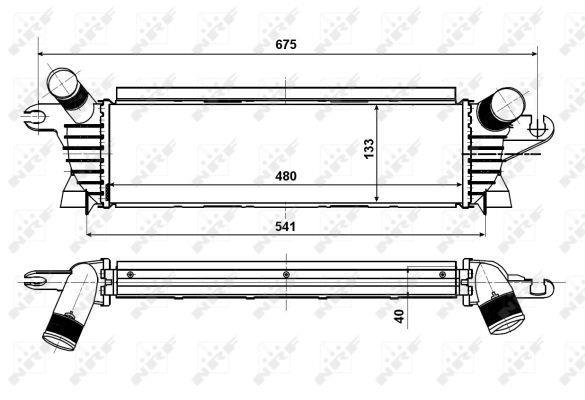 Radiador de admisión, intercooler NRF B.V. ref. 30511