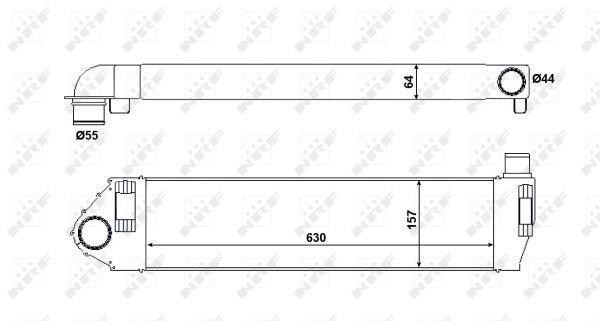 Radiador de admisión, intercooler NRF B.V. ref. 30514
