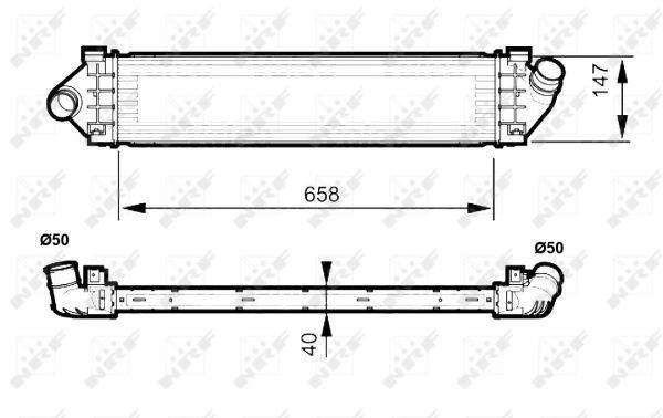 Radiador de admisión, intercooler NRF B.V. ref. 30515