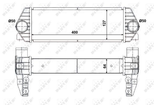 Intercooler, échangeur (Refroidisseur d'air) NRF B.V. ref. 30516