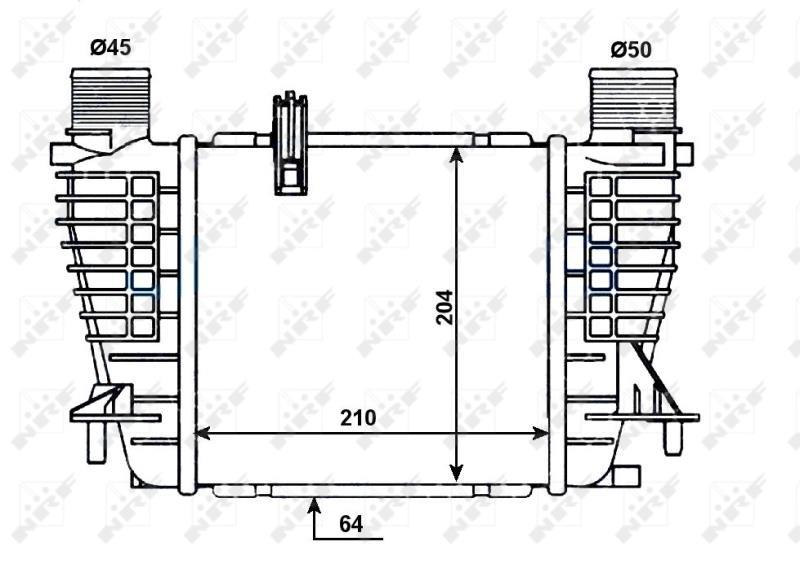 Radiador de admisión, intercooler NRF B.V. ref. 30518