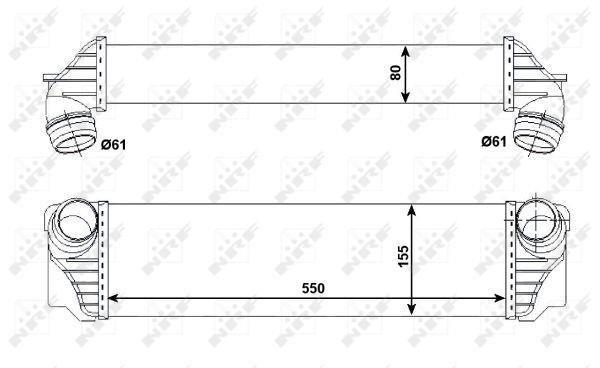 Radiador de admisión, intercooler NRF B.V. ref. 30523