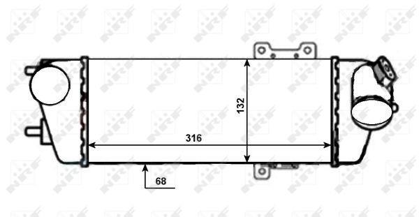 Radiador de admisión, intercooler NRF B.V. ref. 30525