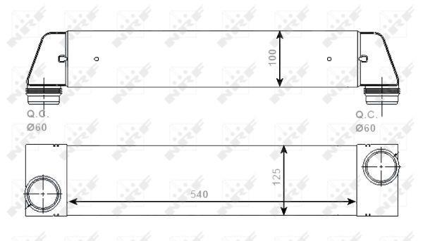 Radiador de admisión, intercooler NRF B.V. ref. 30528