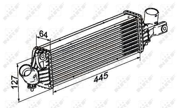 Radiador de admisión, intercooler NRF B.V. ref. 30533