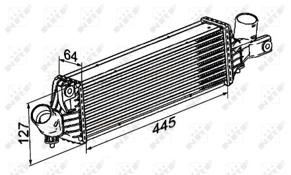 Radiador de admisión, intercooler NRF B.V. ref. 30533