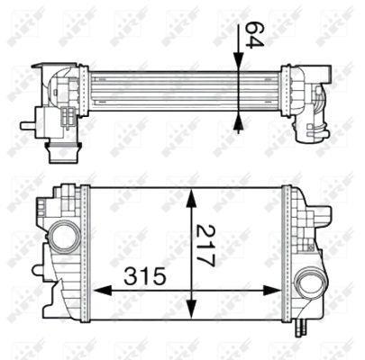 Radiador de admisión, intercooler NRF B.V. ref. 30534