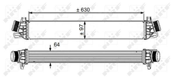 Radiador de admisión, intercooler NRF B.V. ref. 30540