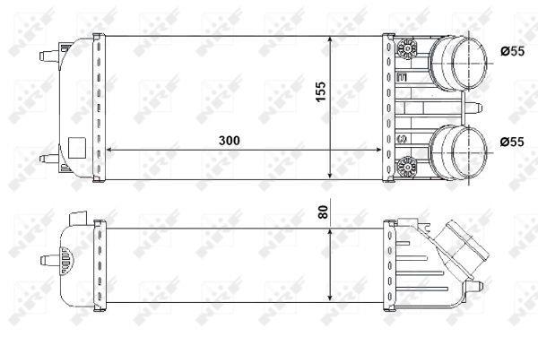 Radiador de admisión, intercooler NRF B.V. ref. 30543