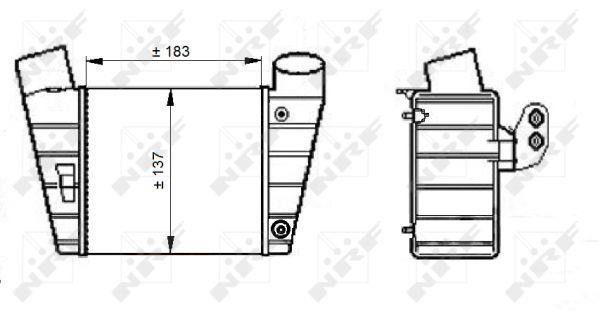 Radiador de admisión, intercooler NRF B.V. ref. 30544